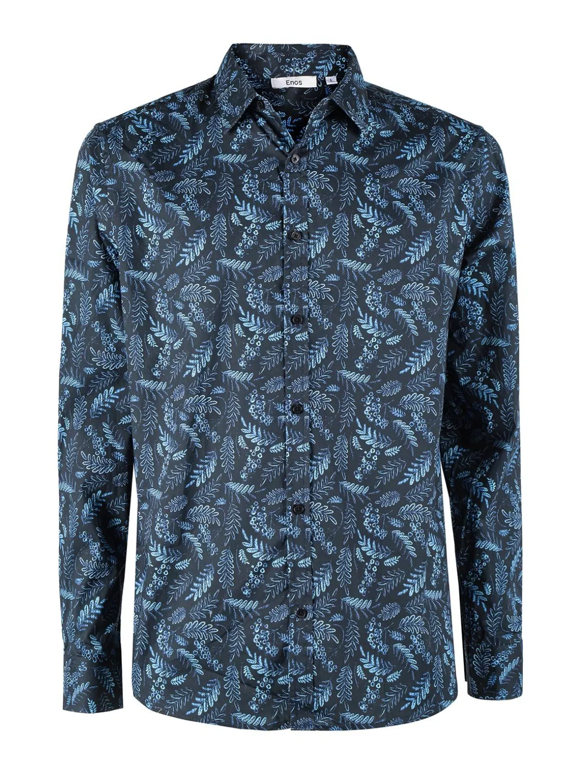 Enos Camicia da uomo fiorata in cotone