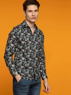 Enos Camicia uomo con stampa floreale