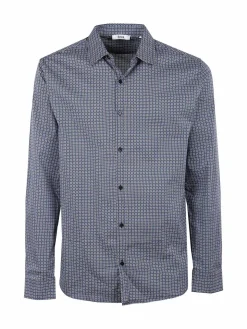 Enos Camicia uomo slim fit in cotone stampato
