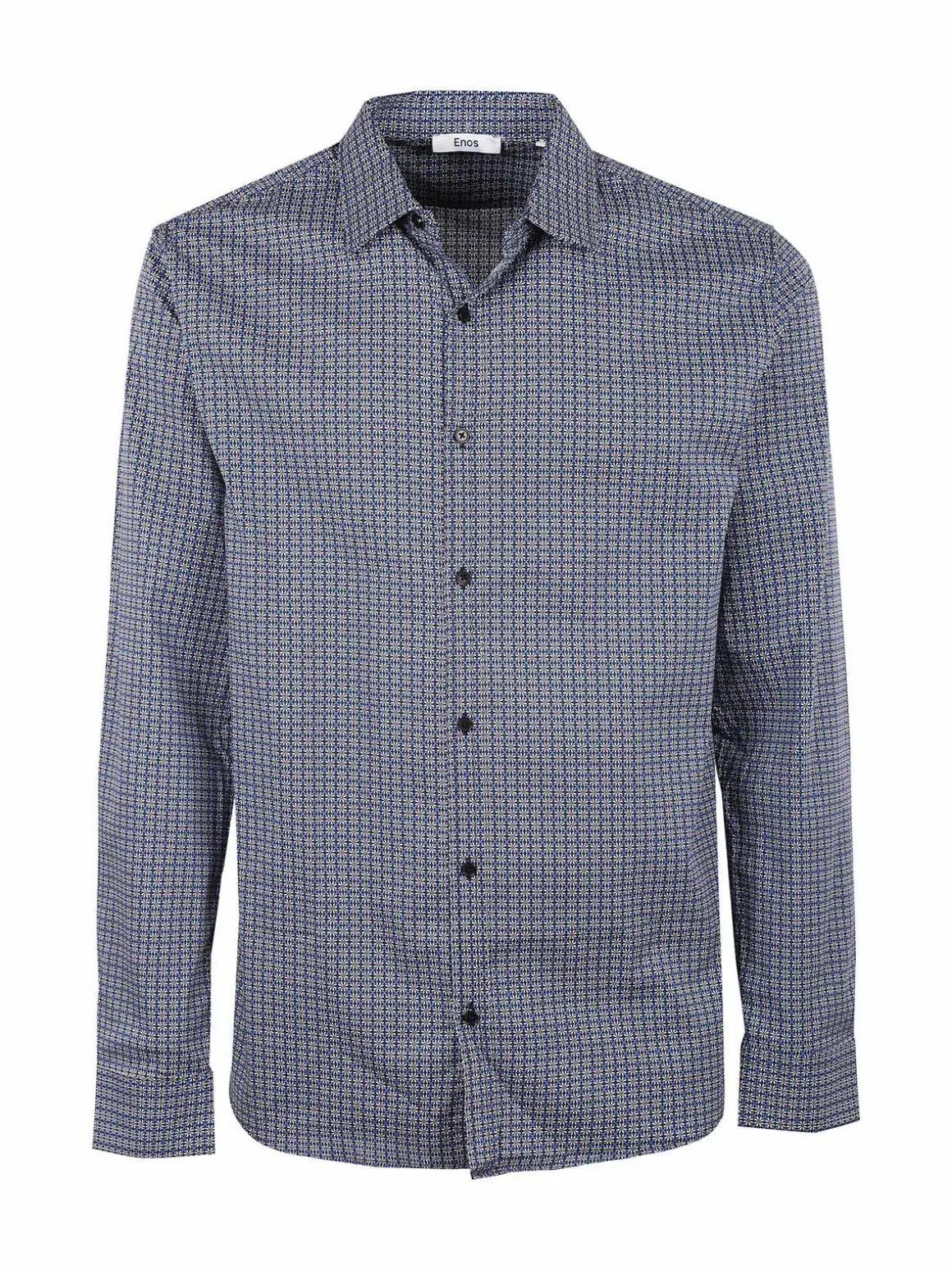 Enos Camicia uomo slim fit in cotone stampato