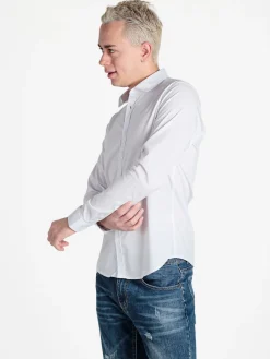 Enos Jeans Camicia da uomo slim fit a maniche lunghe