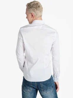 Enos Jeans Camicia da uomo slim fit a maniche lunghe