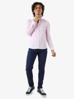 Enos Jeans Camicia da uomo slim fit a maniche lunghe