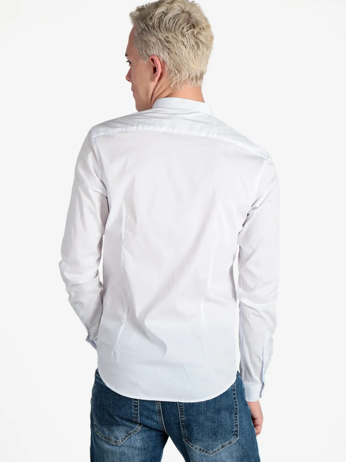 Enos Jeans Camicia uomo slim fit con colletto alla coreana