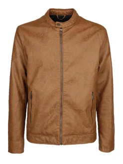 Enos Jeans Giacca ecopelle imbottita