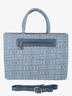 Enrico Coveri Borsa donna in jeans con doppi manici
