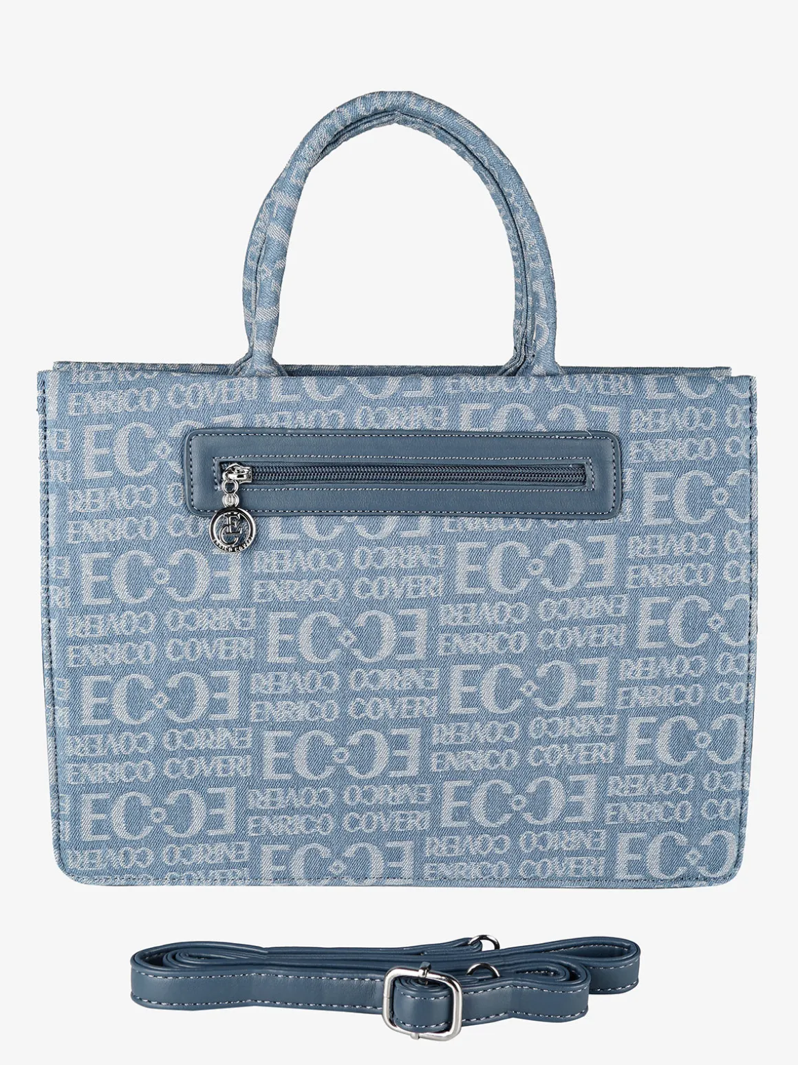 Enrico Coveri Borsa donna in jeans con doppi manici