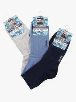 Enrico Coveri Calza corte da bambino in cotone Confezione da 3 paia