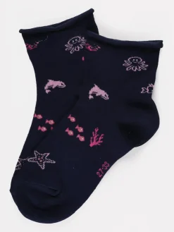 Enrico Coveri Calze corte bambina con stampe