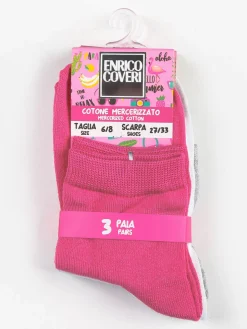 Enrico Coveri Calze corte da bambina confezione 3 paia