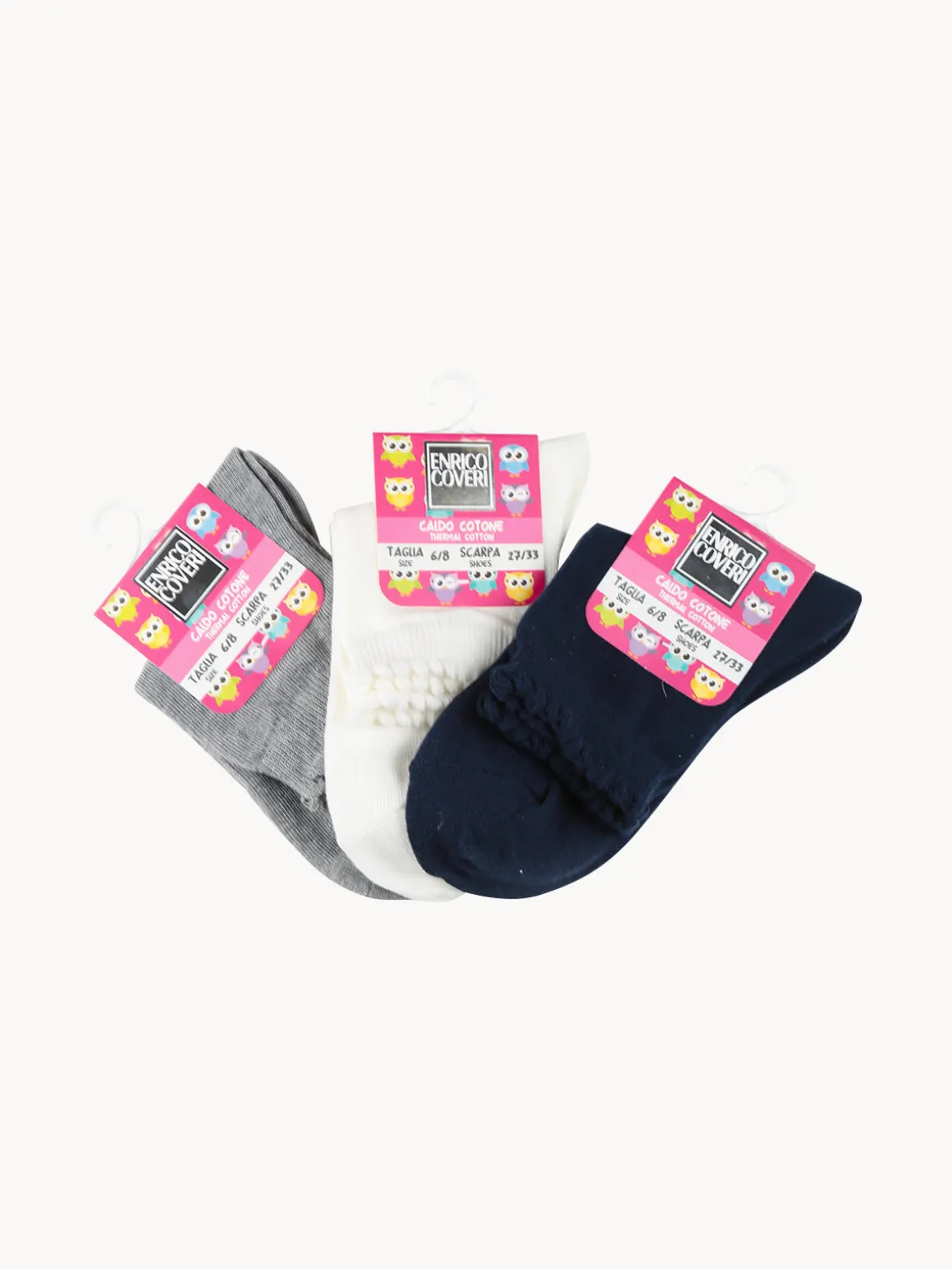 Enrico Coveri Calze corte da bambina confezione da 3 paia