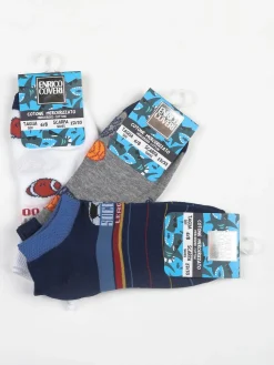 Enrico Coveri Calze corte da bambino confezione 3 paia