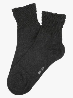 Enrico Coveri Calze corte da donna in caldo cotone - grigio scuro