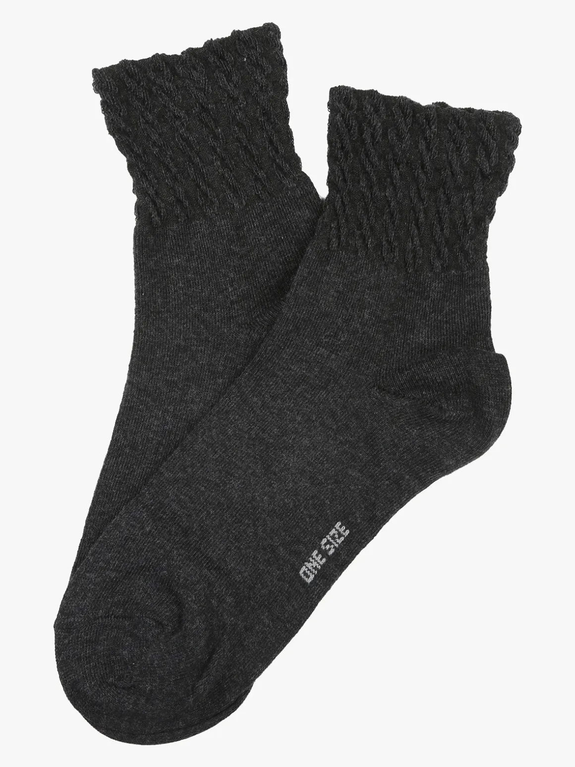 Enrico Coveri Calze corte da donna in caldo cotone - grigio scuro