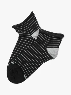 Enrico Coveri Calze corte da donna in cotone mercerizzato - nero