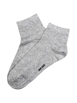 Enrico Coveri Calze corte da donna in cotone mercerizzato - grigio chiaro