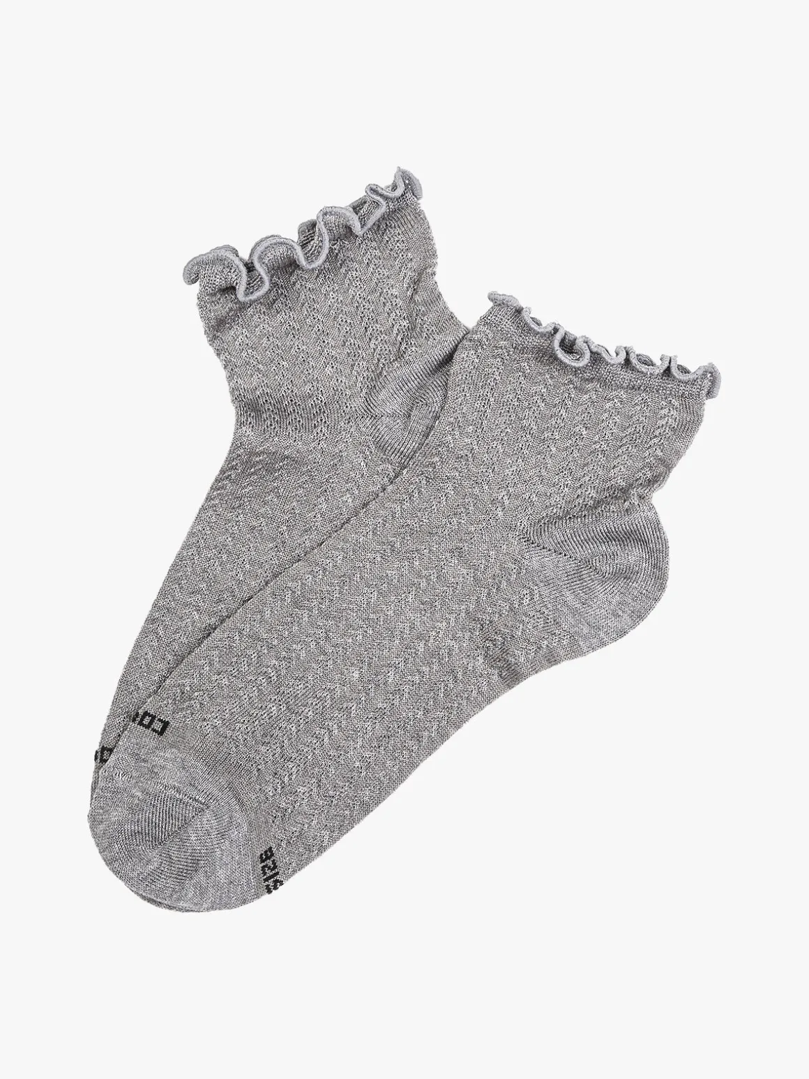 Enrico Coveri Calze corte da donna con bordo a volant - grigio