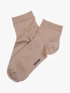 Enrico Coveri Calze corte da donna in cotone mercerizzato - khaki