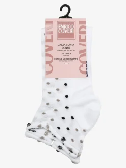 Enrico Coveri Calze corte da donna a pois - bianco