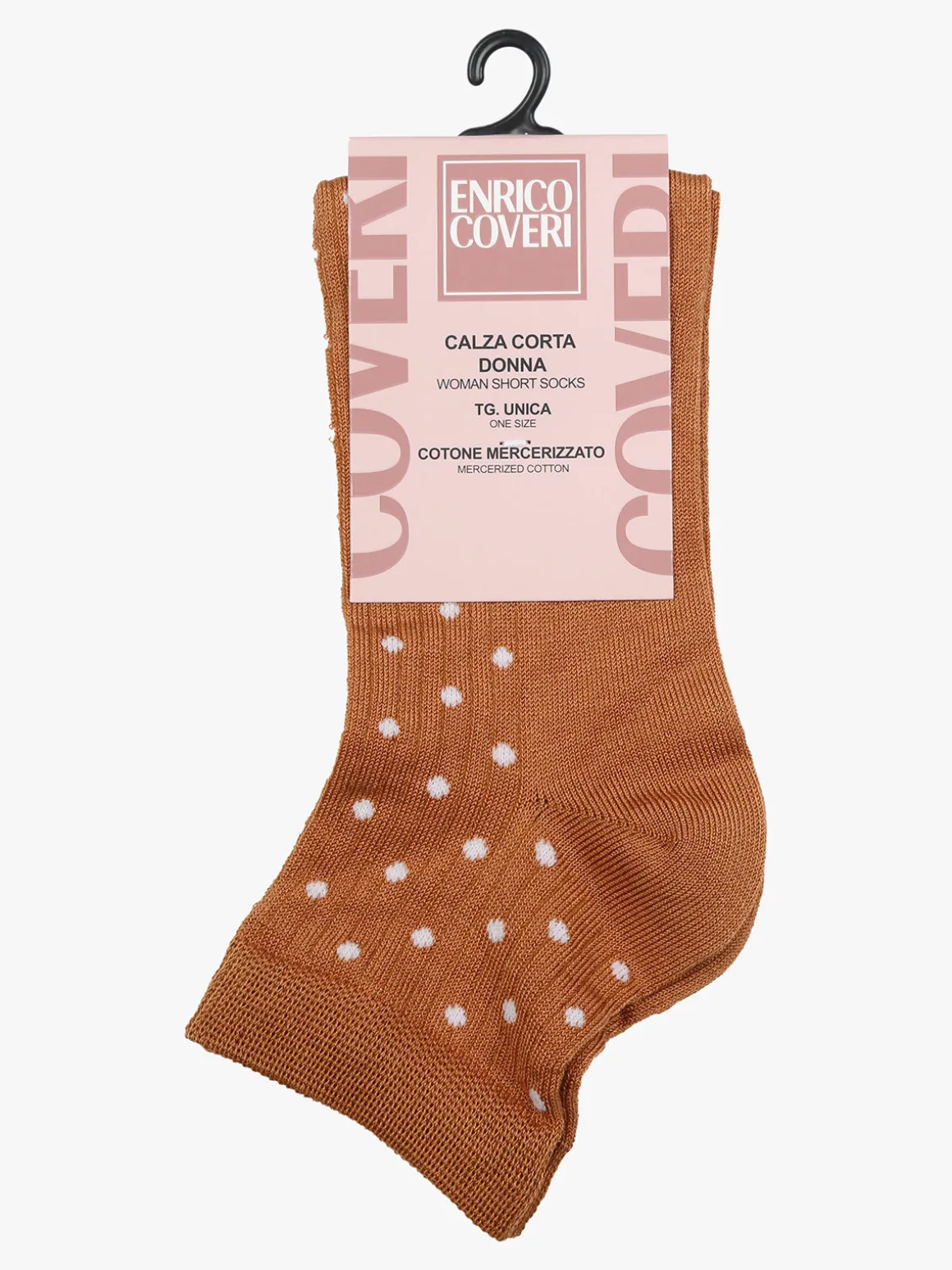 Enrico Coveri Calze corte da donna a costine - fango