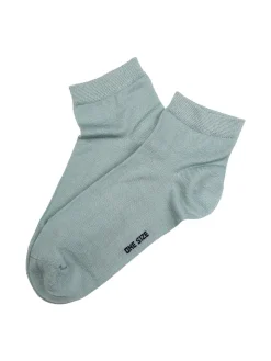 Enrico Coveri Calze corte da donna in cotone mercerizzato - acqua marina