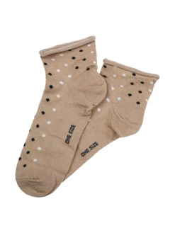 Enrico Coveri Calze corte da donna a pois - cammello