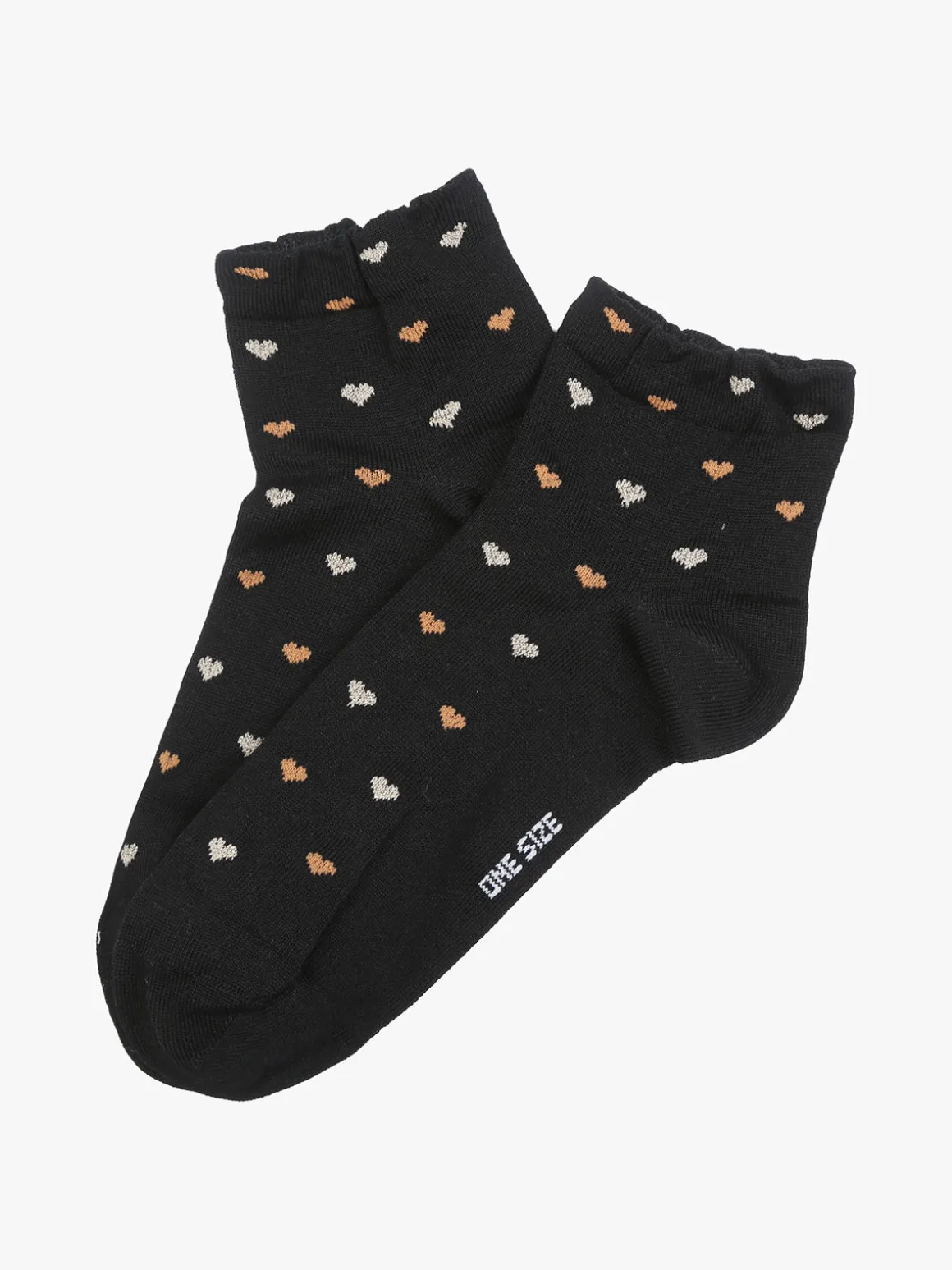 Enrico Coveri Calze corte da donna con cuori - nero