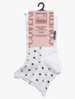 Enrico Coveri Calze corte da donna a pois - bianco