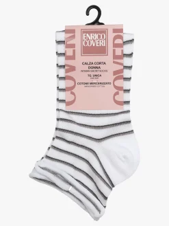 Enrico Coveri Calze corte da donna con cuori - rosa