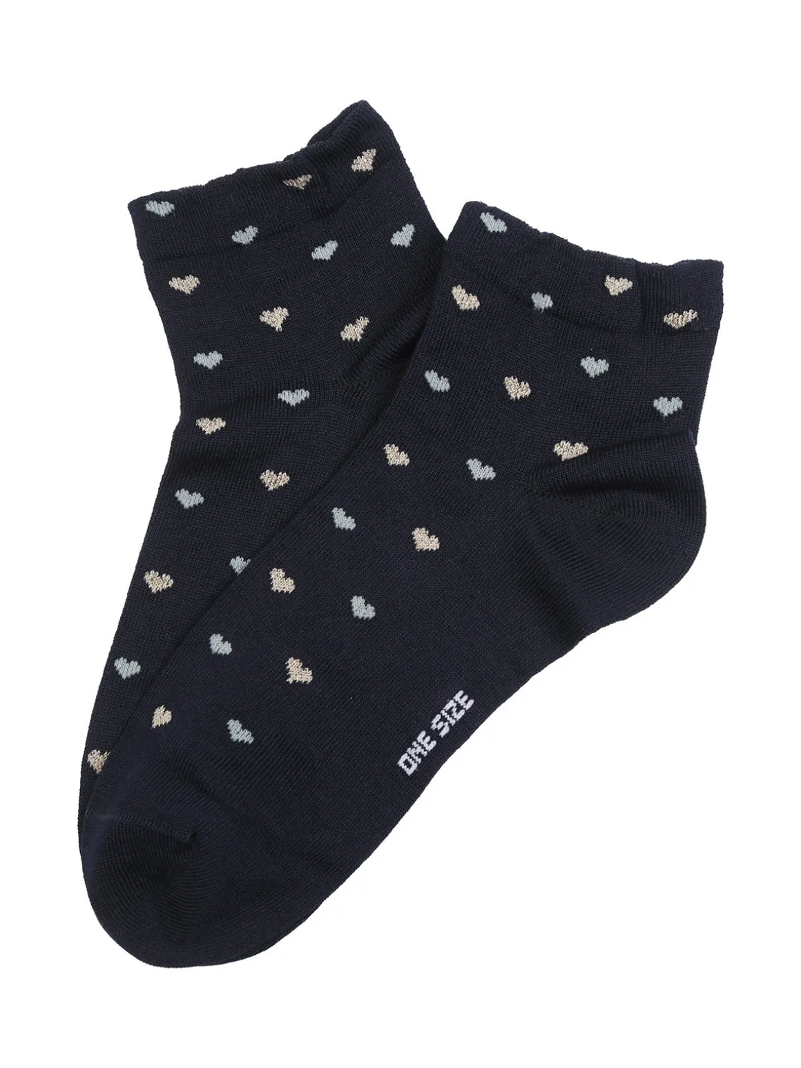 Enrico Coveri Calze corte da donna con cuori - blu scuro