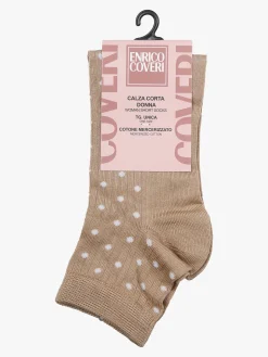Enrico Coveri Calze corte da donna a pois - khaki
