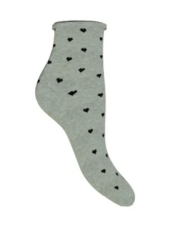 Enrico Coveri Calze corte da donna con cuori - nero