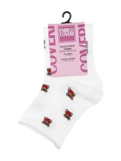 Enrico Coveri Calze corte da donna in caldo cotone - bianco