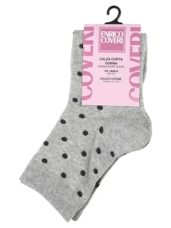 Enrico Coveri Calze corte da donna in caldo cotone - grigio