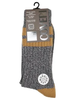 Enrico Coveri Calze corte da uomo termiche e morbide - khaki