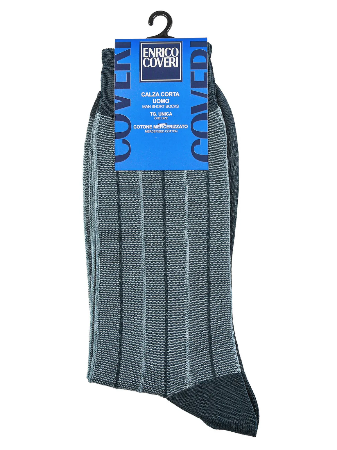 Enrico Coveri Calze corte da uomo in filo di scozia