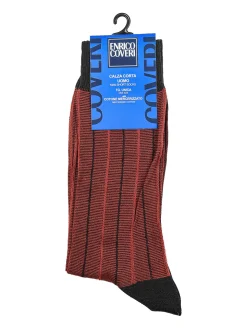 Enrico Coveri Calze corte da uomo in cotone mercerizzato - blu scuro
