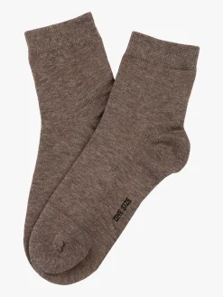 Enrico Coveri Calze corte donna in caldo cotone - fango