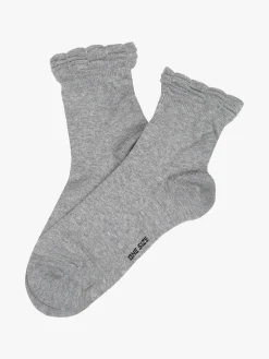 Enrico Coveri Calze corte donna cuori in caldo cotone - grigio