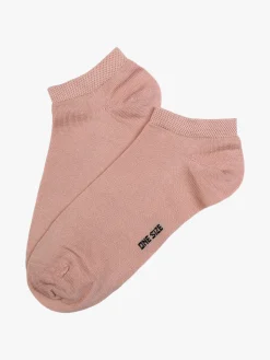 Enrico Coveri Calze corte sneaker da donna in cotone mercerizzato - rosa