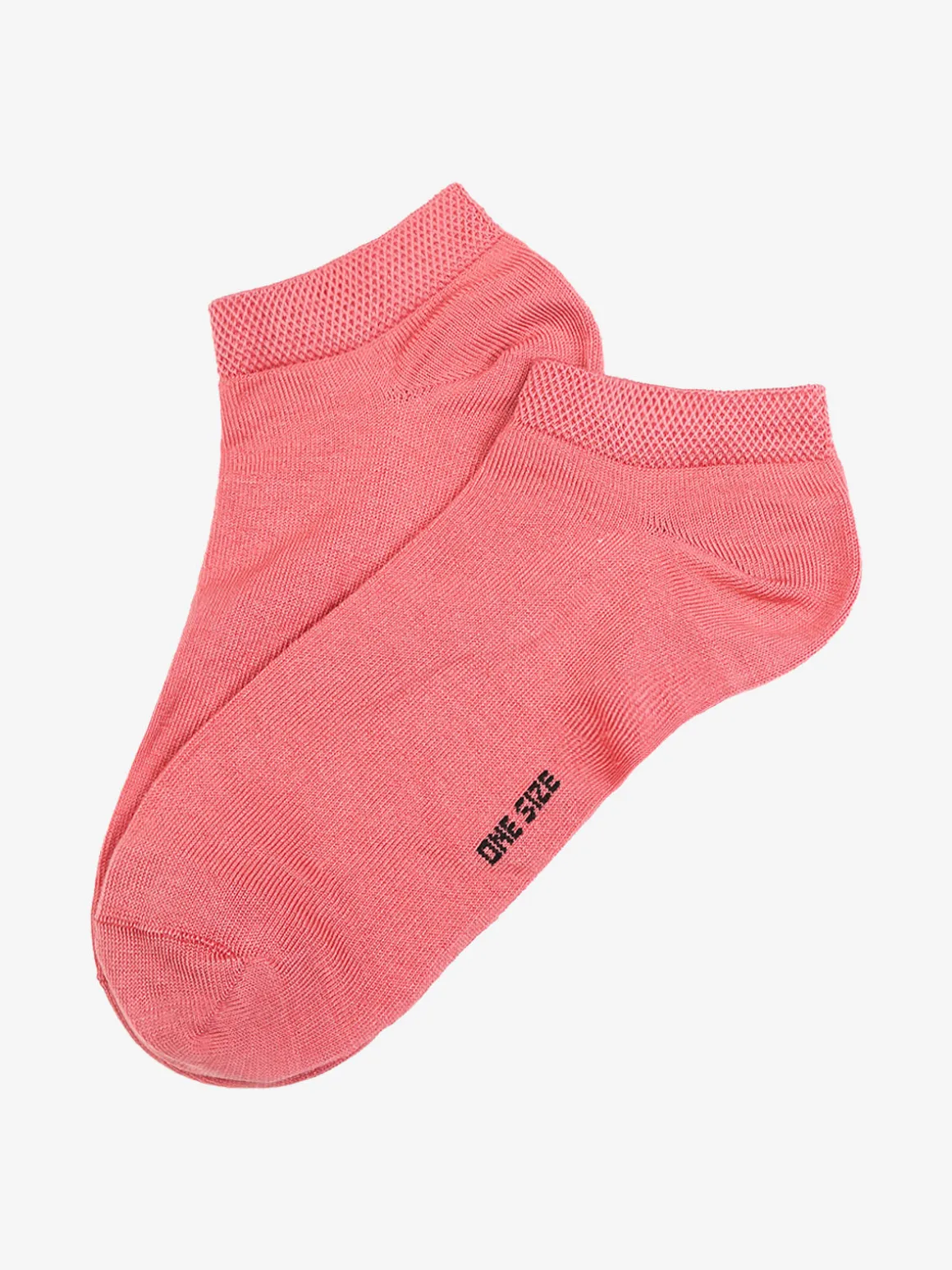 Enrico Coveri Calze corte sneaker da donna in cotone mercerizzato - corallo