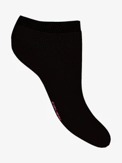 Enrico Coveri Calze corte sneaker da donna in cotone mercerizzato - nero