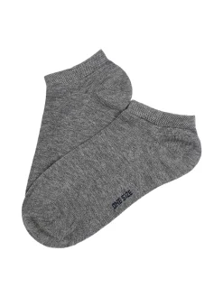Enrico Coveri Calze corte sneaker da donna in cotone mercerizzato - grigio