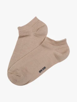 Enrico Coveri Calze corte sneaker da donna in cotone mercerizzato - khaki