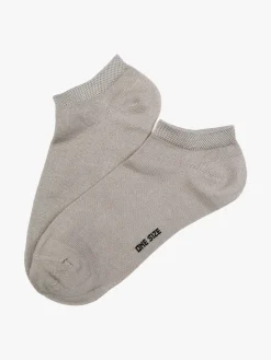 Enrico Coveri Calze corte sneaker da donna in cotone mercerizzato - fango
