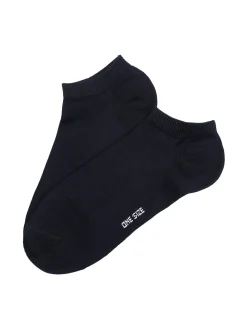 Enrico Coveri Calze corte sneaker da donna in cotone mercerizzato - blu scuro