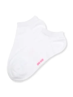 Enrico Coveri Calze corte sneaker da donna in cotone mercerizzato - bianco