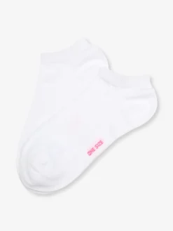 Enrico Coveri Calze corte sneaker da donna in cotone mercerizzato - bianco