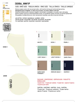 Enrico Coveri Calze corte sneaker da donna in cotone mercerizzato - bianco