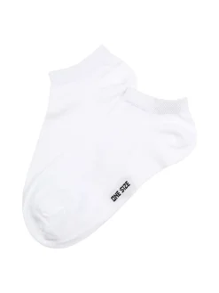 Enrico Coveri Calze corte sneaker da donna in cotone mercerizzato - bianco